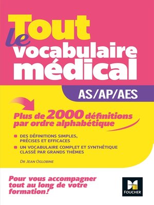 cover image of Métiers de la santé--Guide AS/AP/AES--Vocabulaire médical